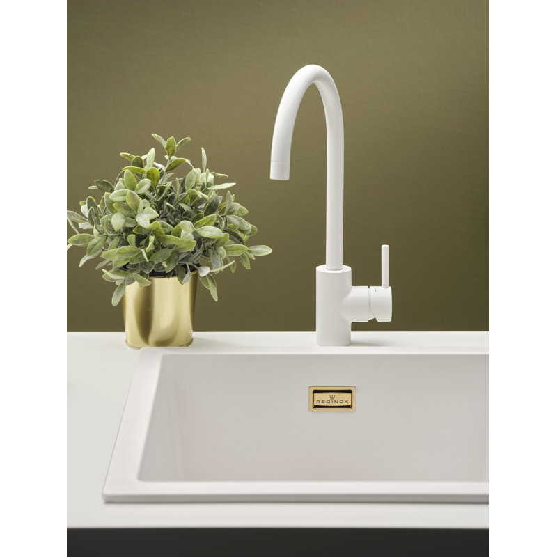 Amsterdam Single Bowl Inset Kitchen Sink, Pewter