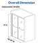 Porte de douche coulissante double demi-cadre avec verre trempé l 56 po x l 60 po x H 72 po-64177872