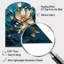 Majestic Motion Teal Spiral II - Grande horloge murale bleue en forme d'arche - Forme unique-104241392