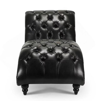 Tufted Armless Chaise Lounge
