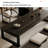 Black Solid Wood Rectangular Coffee Table-109011889