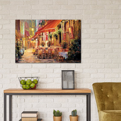 « Café in Light », reproduction d'art sur toile tendue