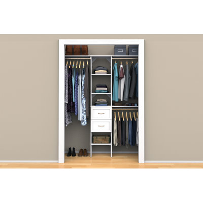 SuiteSymphony 64.97" W - 112.97" W Closet System with Drawers