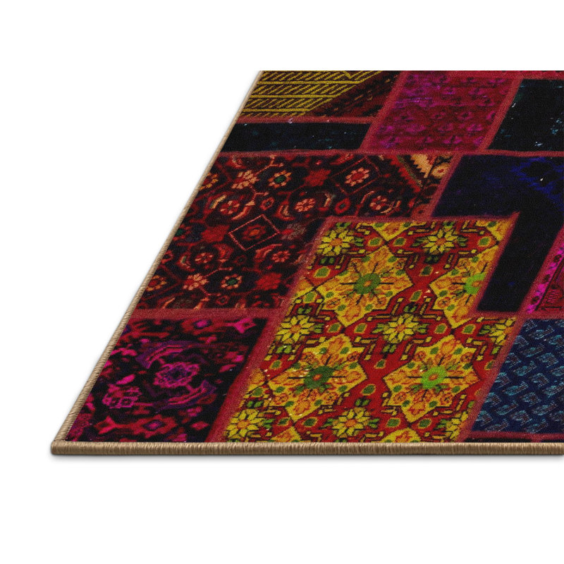 Tapis abstrait abstrait moderne, Rectangle 5 pi x 7 pi