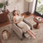 Fauteuil inclinable à pousser avec pédale allongée pour les utilisateurs de plus de 6 pieds-133217411-133664526