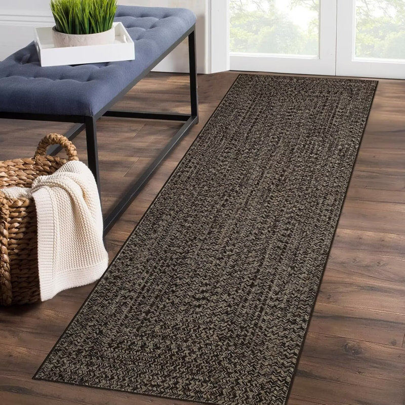 Modern Rugs for Bedroom Imitation Braided Pattern Soft Carpet, Runner 2' x 6'