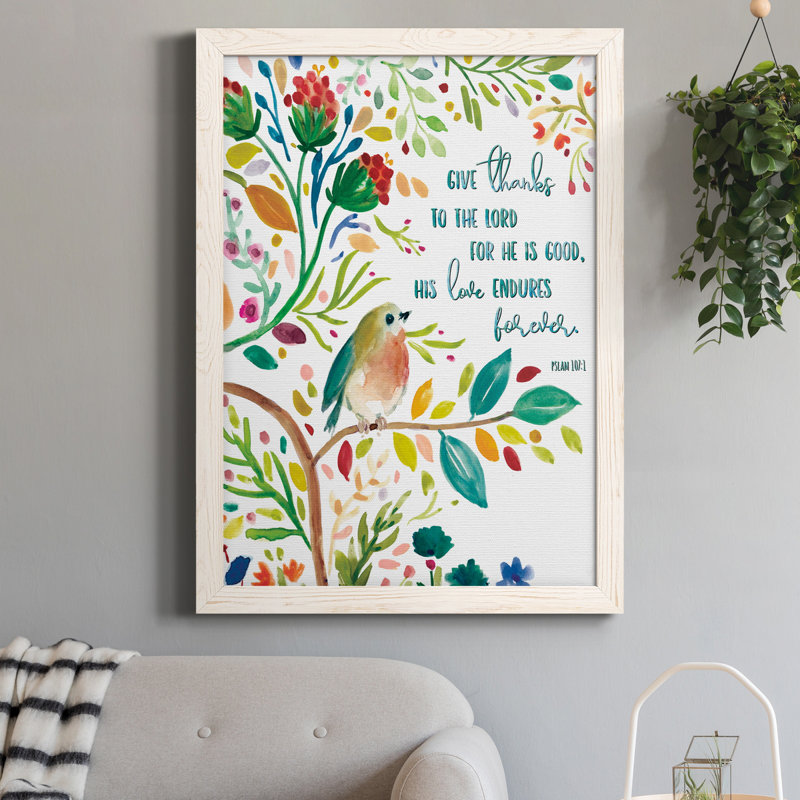 Offrez des mercis - Peinture sur toile encadrée, H 24 po x l 18 po x P 1,5 po, Blanc