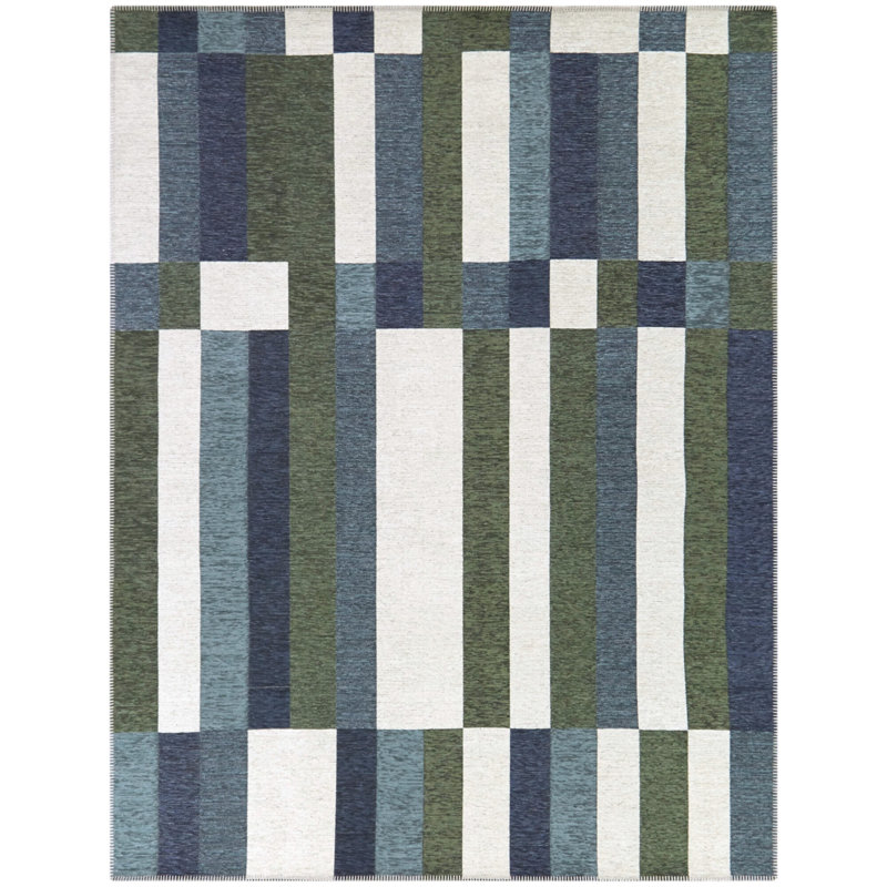 Tapis rectangulaire intérieur / extérieur Claudina, Rectangle 7 pi 10 po x 10 pi
