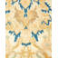 Tapis unique noué à la main beige / ivoire / bleu Jovaniel Mogul, 8 pi 1 po x 10 pi 1 po
