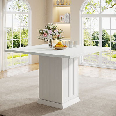 Modern Square Dining Table For 4 People For Kitchen Dining Room