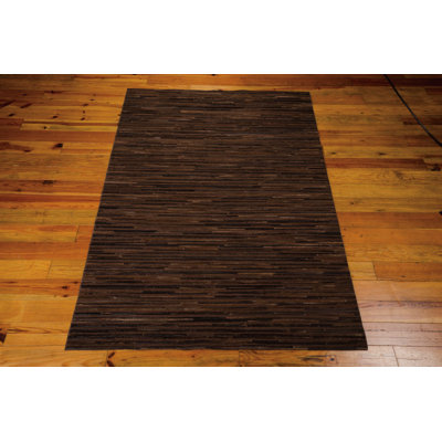 Kumari Leather Striped Indoor Rug