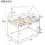 Lit simple superposé au-dessus d'un lit bas blanc, conception de maison avec - et sans effort et pratique en forme de maison stable