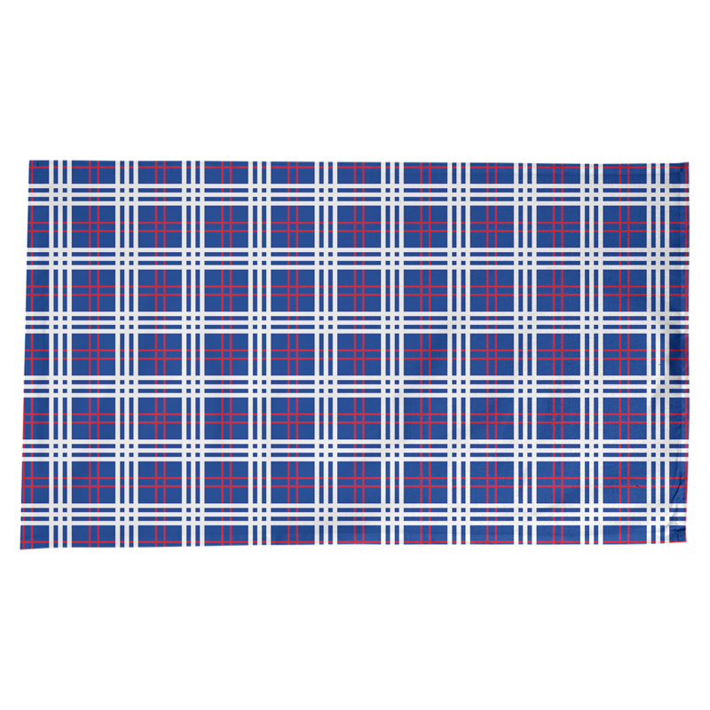 Nappe en mélange de coton à carreaux, Bleu / rouge / blanc 2