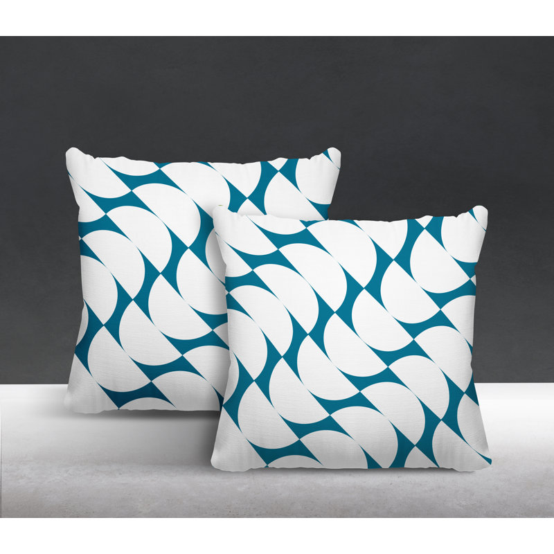 Coussin Piers, L 15 po x H 15 po, Turquoise