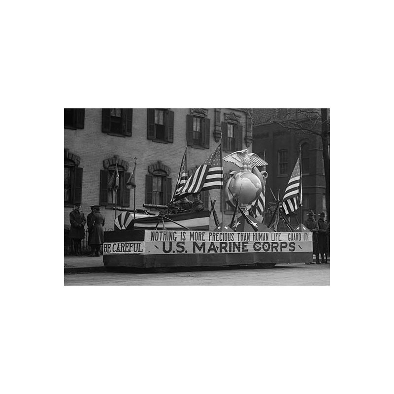 « us marine corps parade » soulignant le recrutement-reproduction de photo, H 24 po x l 36 po x P 1,5 po