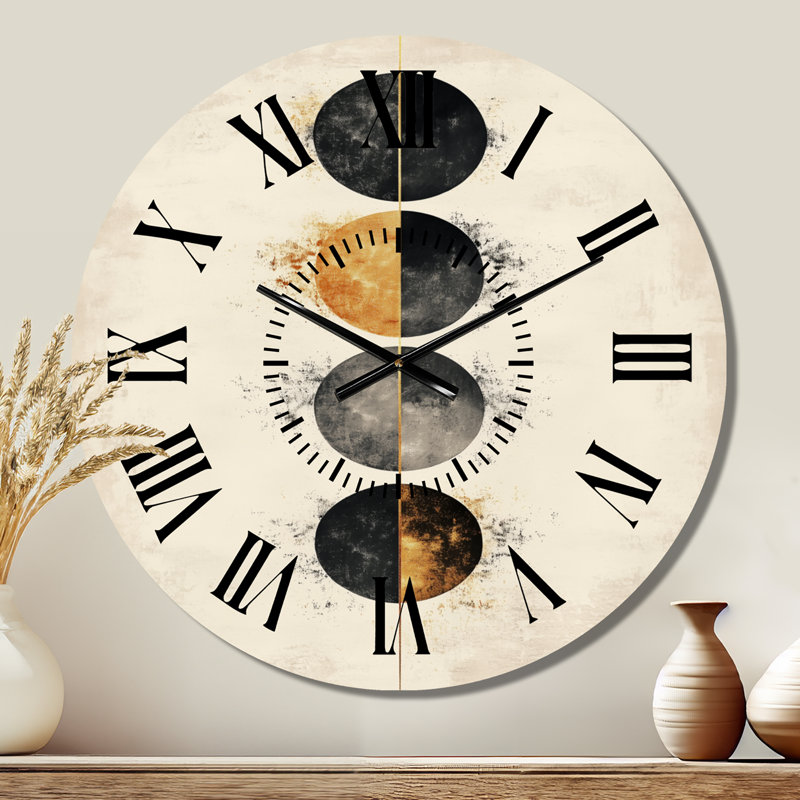 Horloge murale lunaire, Médium