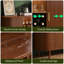Armoire à vin 55 "avec lumières à DEL, support à vin et porte-verre Mid-Century-128973403