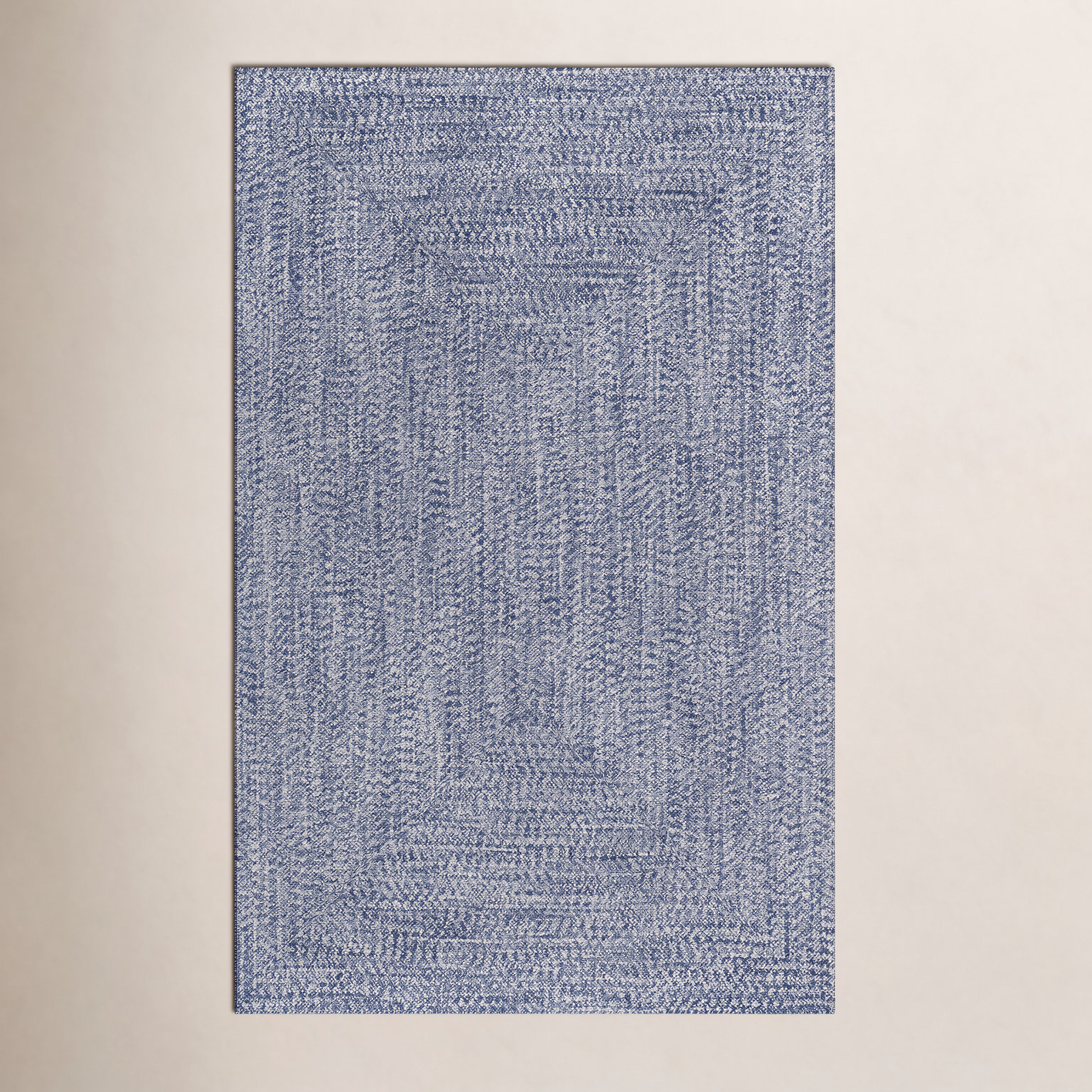 Amei Blue Hand-Braided Outdoor Rug, Rectangle 8'6" x 11'6"