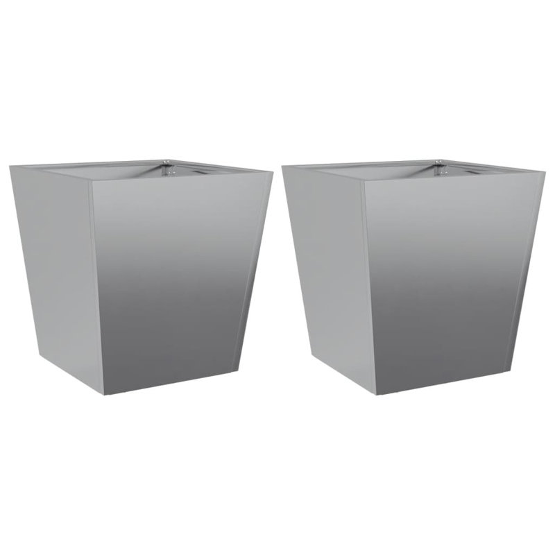 Aldegundo Metal Elevated Planter, Black, 40 cm H x 40 cm W x 40 cm D