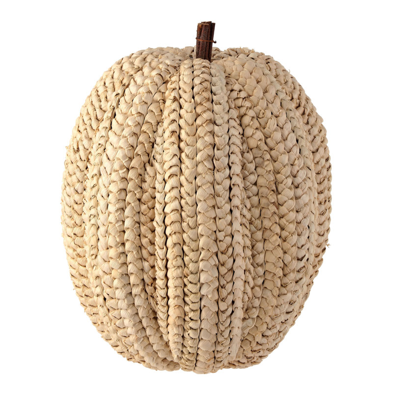 Présentoir tissé panier citrouille, H 19 po x l 15 po x P 15 po, Crème
