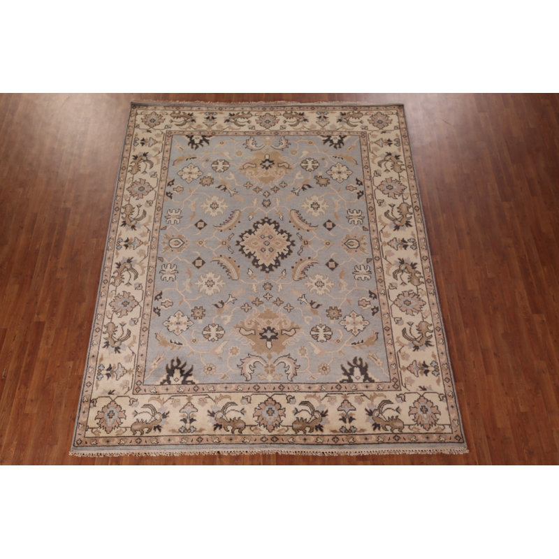 Tapis indien fait à la main gris Oushak 8 x 10