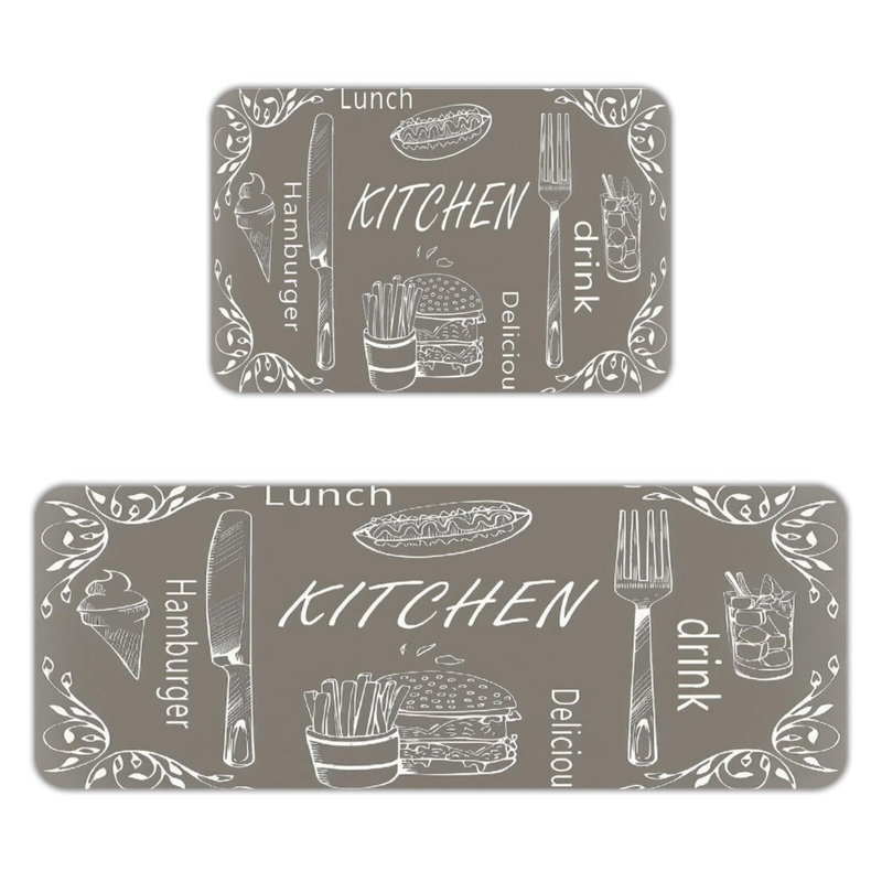 Ensemble d'ustensiles de cuisine gris 2 pièces