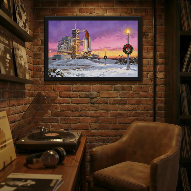 Scène de Noël de la Navette spatiale de Noël, H 12 po x l 18 po