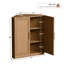 Armoire de bar 36 po x H 31 po avec armoires de rangement de style campagnard et tablettes réglables pour le salon et la cuisine-2043904304
