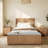 Twin Natural Oak Wood Bed Frame With Built-In Footboard Storage Bench,4 Drawers,Headboard,Heavy Duty,No Box Spring Needed,Mid-Century Modern Style-918864407-918864405