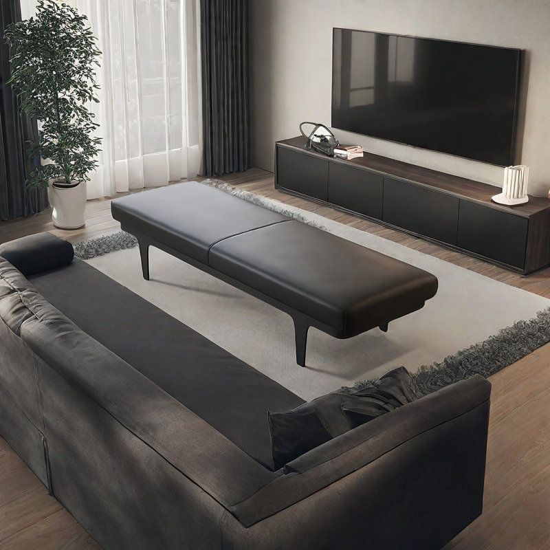 Banc de rangement pour chambre moderne et minimaliste, H 16,53 po x l 70,86 po x P 19,68 po