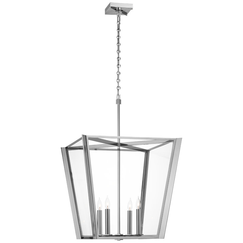 Palais 4 - Light Chandelier, 37" H x 25" W x 25" D, Polished Nickel