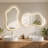 LED Bathroom Mirror with 3 Colors Temperature & Dimmable Light Anti-fog Tempered Glass Bathroom Vanity Mirror-911410019-911410023