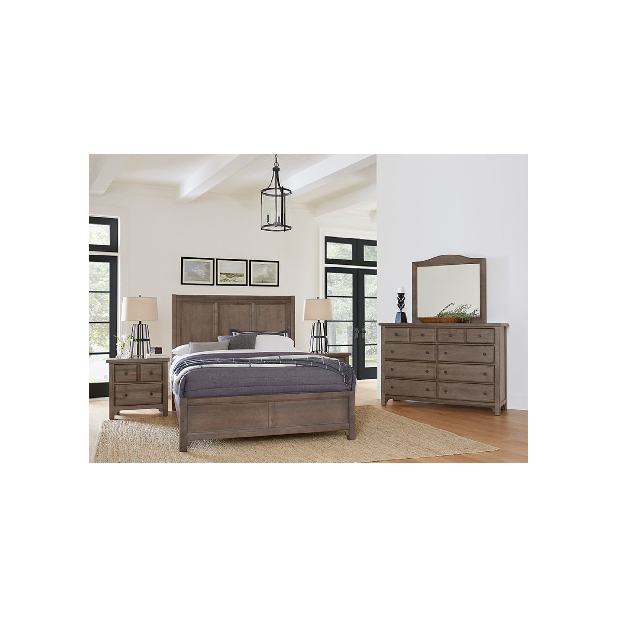 Westin Solid Wood Arch Dresser Mirror, Gray
