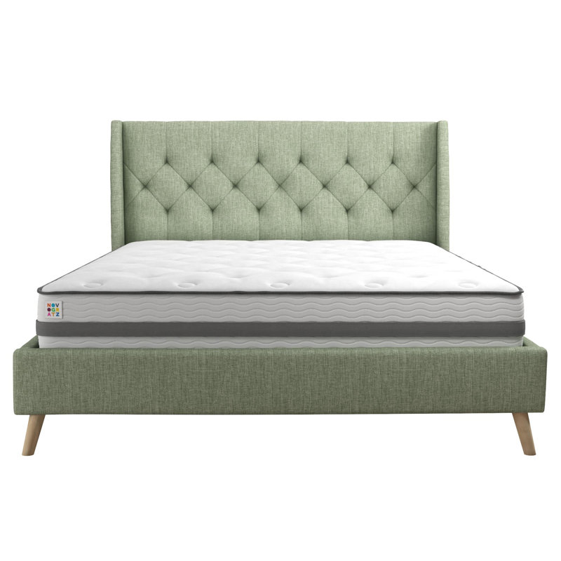Her Majesty Upholstered Platform Bed, Kingsize (5'), Light Green