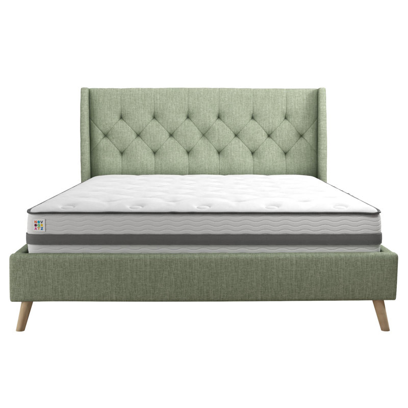 Her Majesty Upholstered Platform Bed, Kingsize (5'), Light Green