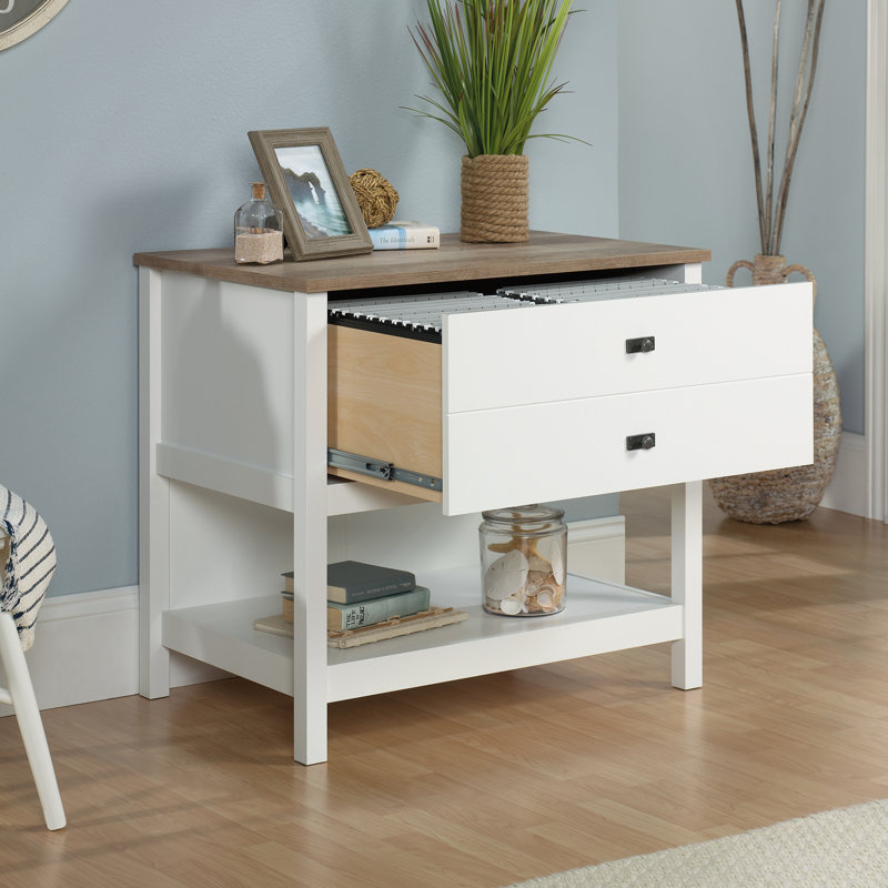 Classeur latéral à 1 tiroir Lastacia, Blanc doux