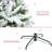 7.5/9Ft Tall Unlit Snow Flocked Pine Artificial Christmas Tree With Realistic Branches