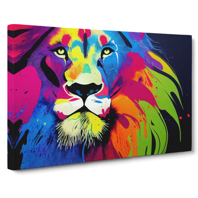 Lion Splash Vol.8 Abstract - Wrapped Canvas