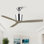 Ventilateur de plafond à 3 pales en bois massif de 54 po avec télécommande et sans lumières