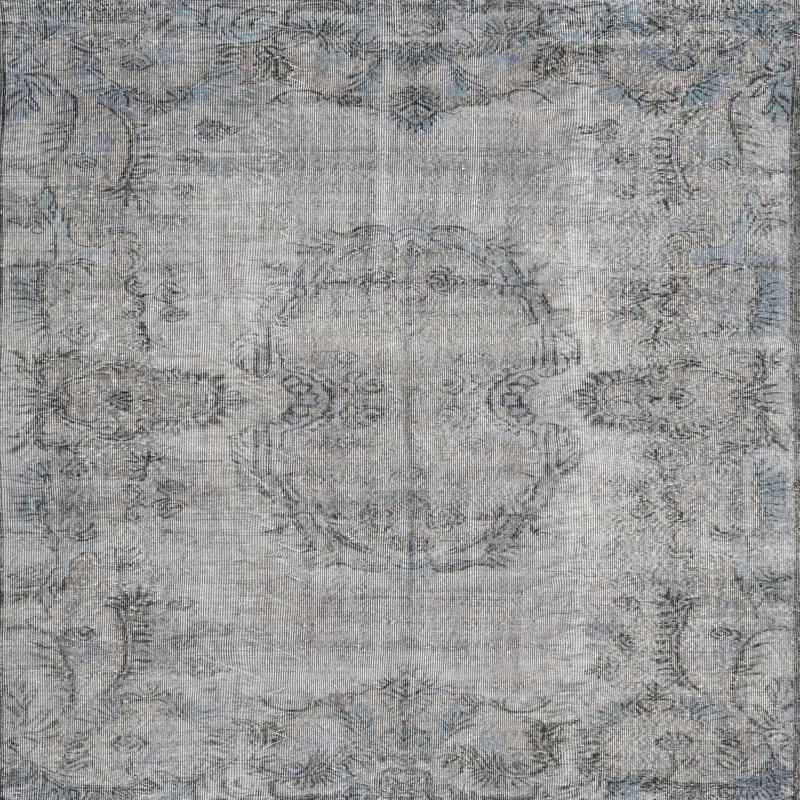 Tapis traditionnel mehroon/noir/crème, Rond 5 pi