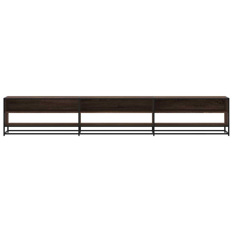 Unfinished TV Stand for TVs up to 88", Brown Oak
