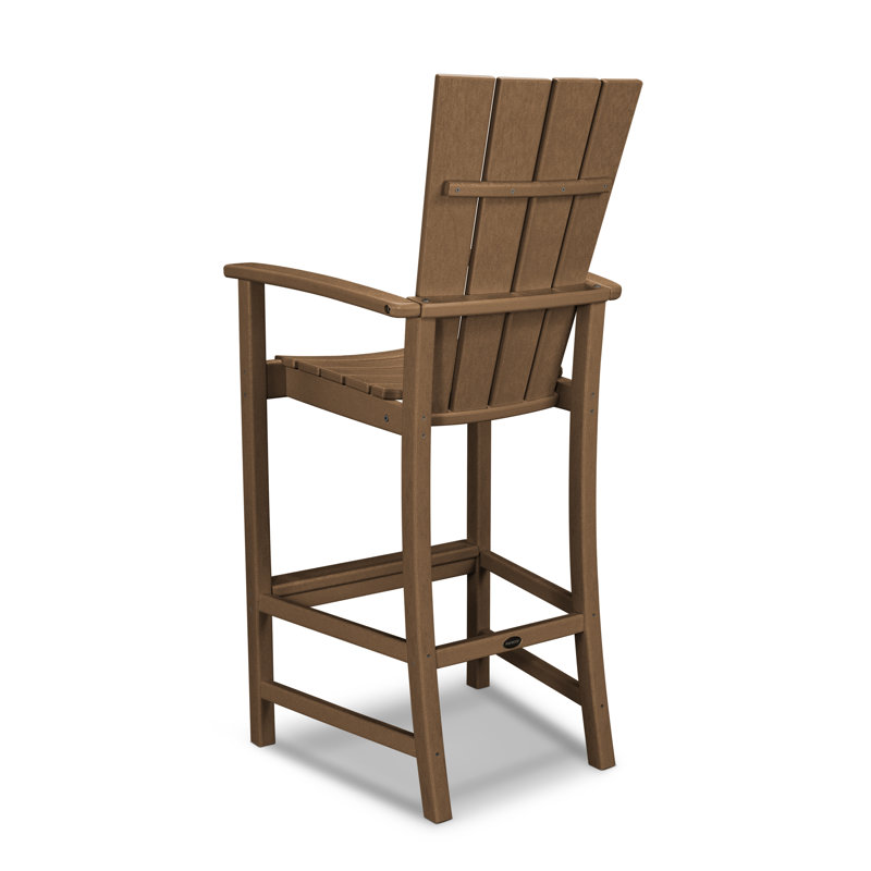 POLYWOOD Quattro Adirondack Bar Chair, Teak