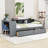 Two Drawers Wood Platform Bed with Storage Shelves and Charging Station-106813619-106813621
