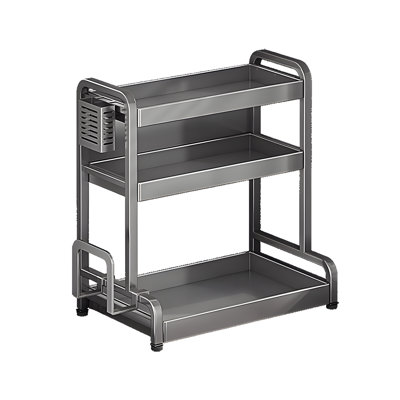 3-Tier Spice Rack Organizer For Kitchen Countertop, Space-Saving Spice Storage Shelf For Seasonings, Condiments, And Utensils