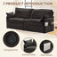 Canapé-lit escamotable de 73,6 pouces, canapé-lit en tissu chenille 3-en-1, rangement latéral et fauteuil de chargement USB / C pour salon, chambre à coucher, appartement