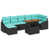 Coussin bleu / cadre noir est en rupture de stock