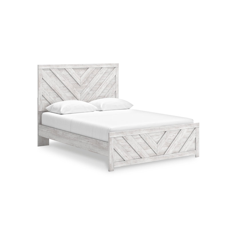Cayboni Queen Panel Bed, White, Queen
