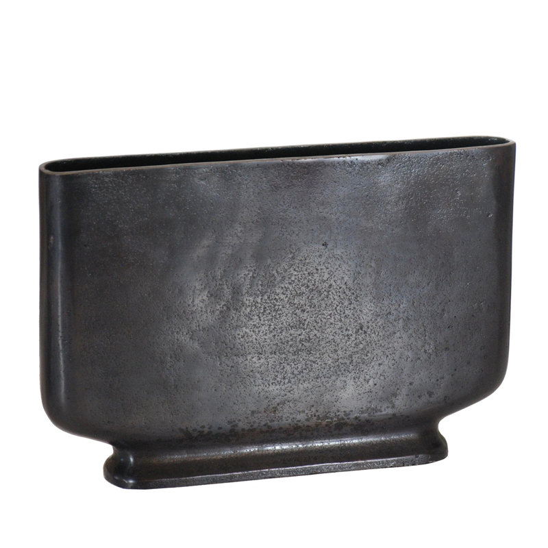 Metal Planter, 8.75" H x 13" W x 2.5" D