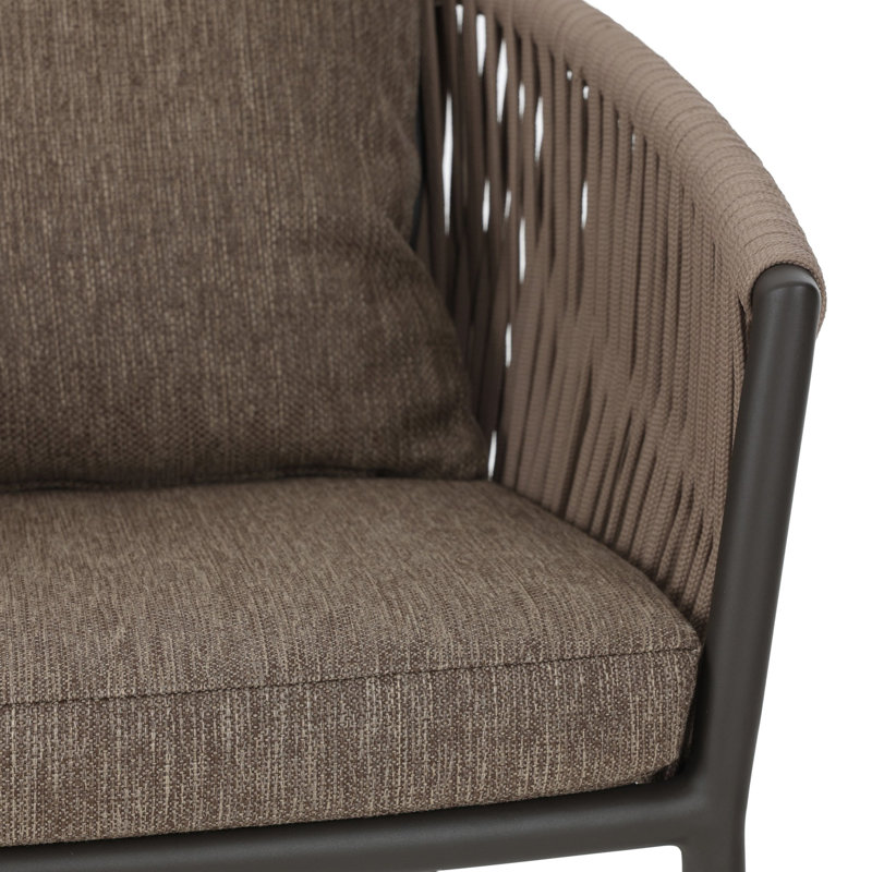 Porto Outdoor Bar Stool, Brown, Black, 31.1"
