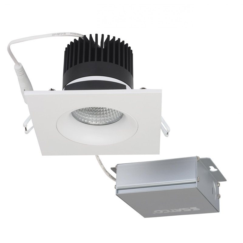 Ensemble d'éclairage encastré sans fil 3,5 po 3000K 3000M, Blanc